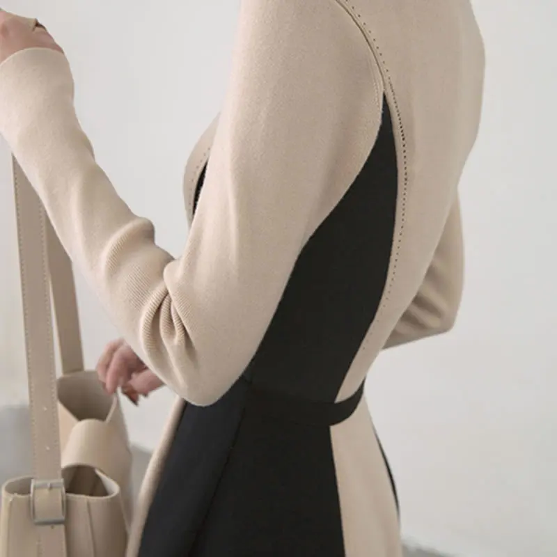 [XITAO] элегантный темперамент женское платье французская мода весна новый длинный