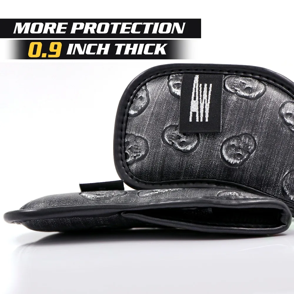 Чехол Champkey Monster Skull Golf с железной головкой из 12 шт.(3~ 9, A, P, S, L, L)-черный зеленый цвет чехол для головы Golf Iron