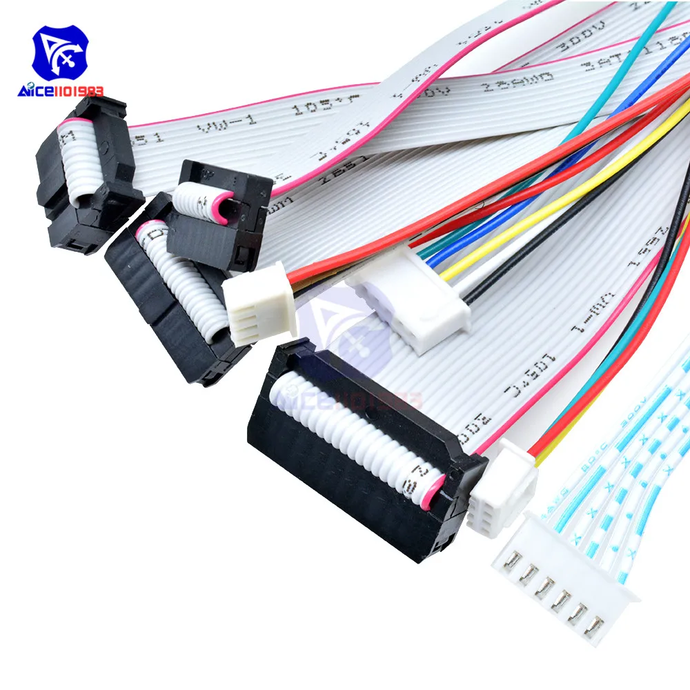 Эмулятор V8 JTAG адаптер конвертер для J-Link с 8 шт. 4 Pin 6 Pin 10 Pin 20 Pin серый плоский кабель для передачи данных Dupont провод