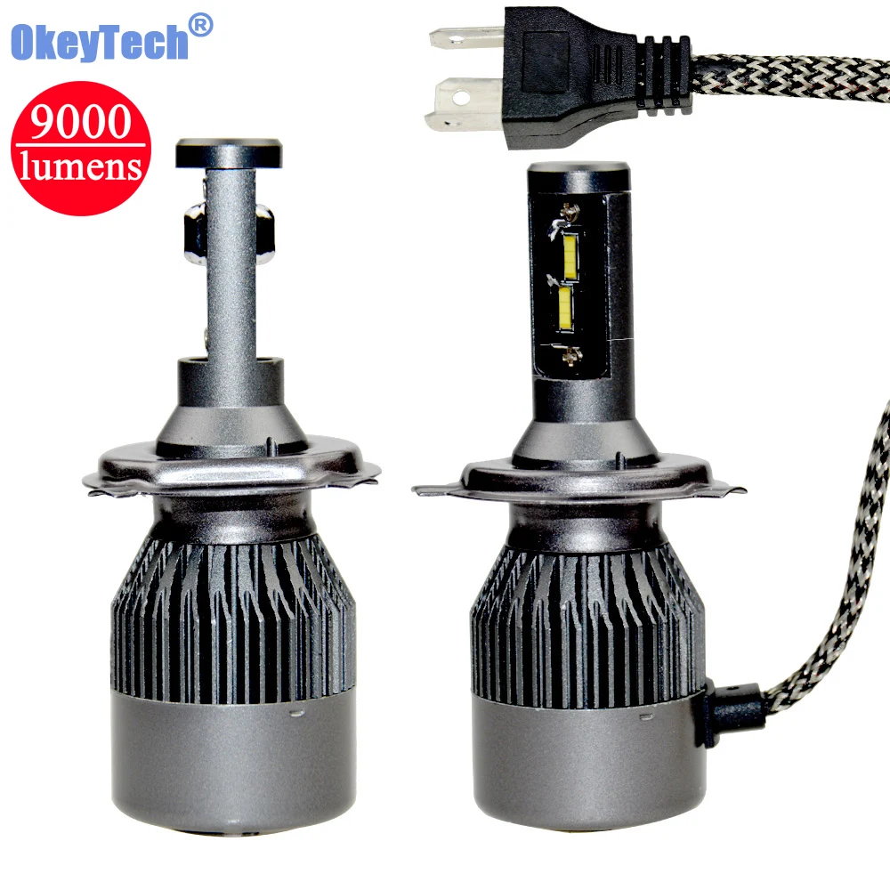 Автомобильные фары OkeyTech 2 шт. супер яркие водонепроницаемые 9000lm светодиодные