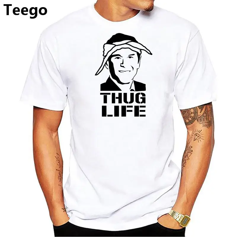 Для мужчин рубашка хип-хоп Thug Life футболка 2Pac Тупак Футболка | Мужская одежда