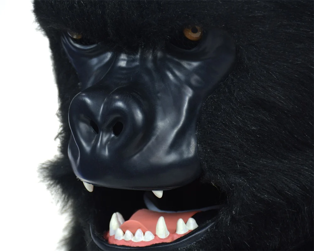 Черная маска с животными Gorilla Ротовым двигателем|Маски для вечеринки| |