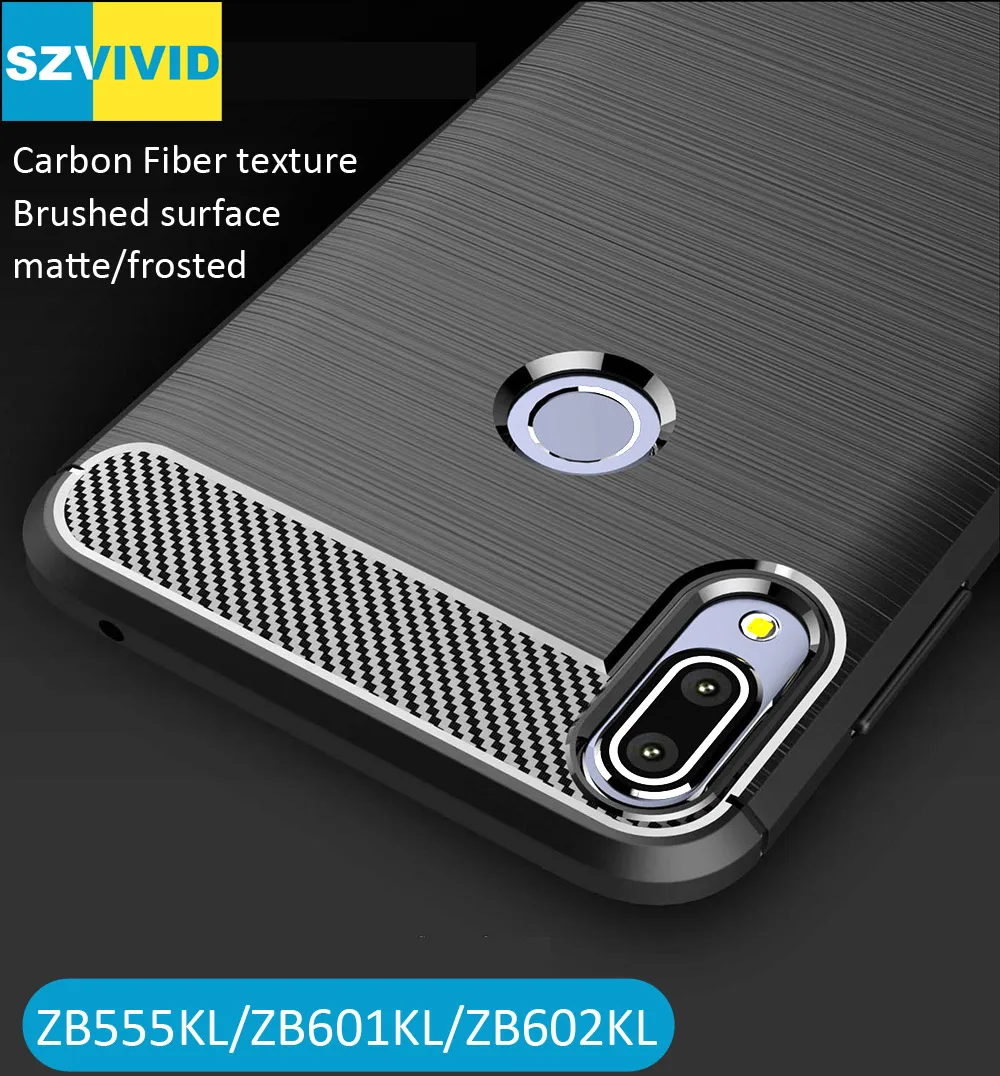 Чехол из углеродного волокна для Asus Zenfone Max Pro M2 M1 ZB631KL ZB555KL матовый защитный чехол