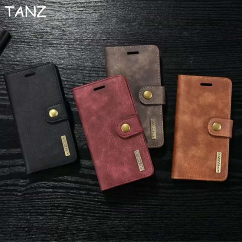 TANZ Luxury 2in1 Wallet Leather Phone Case For iPhone 6 6s 7 plus 5 5s Detachable Magnetic Cover Multi-function Card Holder |