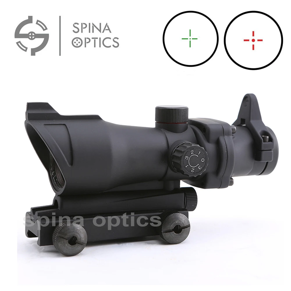 Охотничий Тактический прицел с красной зеленой сеткой ACOG 1x32 точкой 20 мм