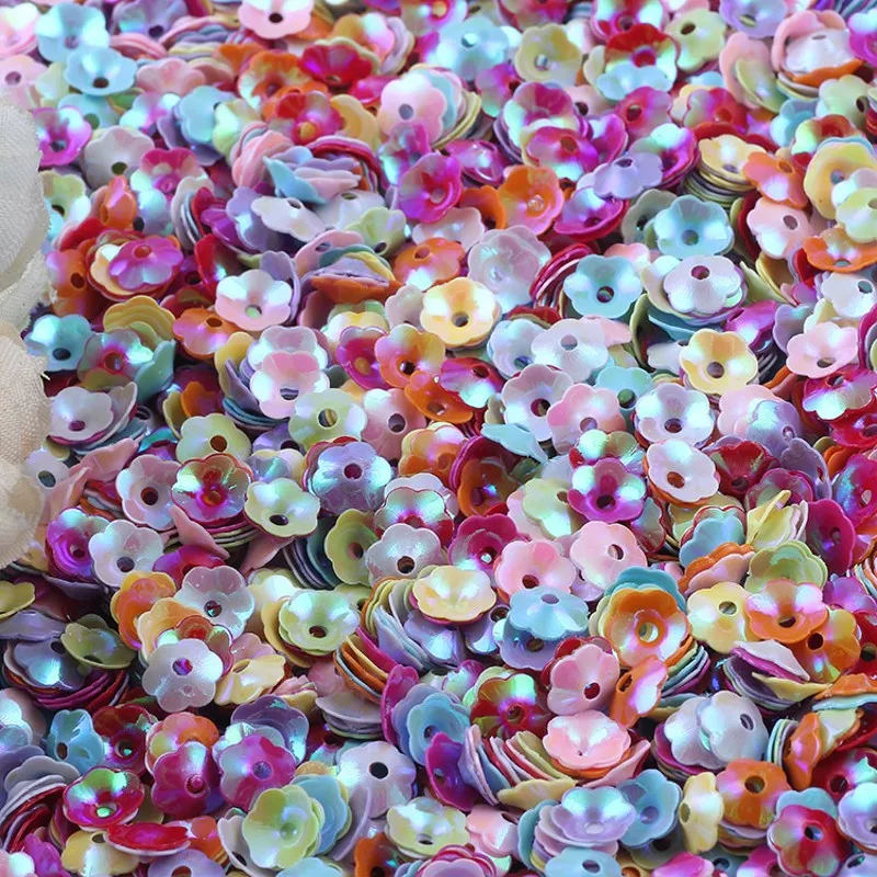 6mm flower Блестки улыбка цветок шар Дельфин Форма ПВХ свободные Блестки блестка для рукоделия гамент шитье Свадебный декор конфетти 20 г - Цвет: 6mm flower