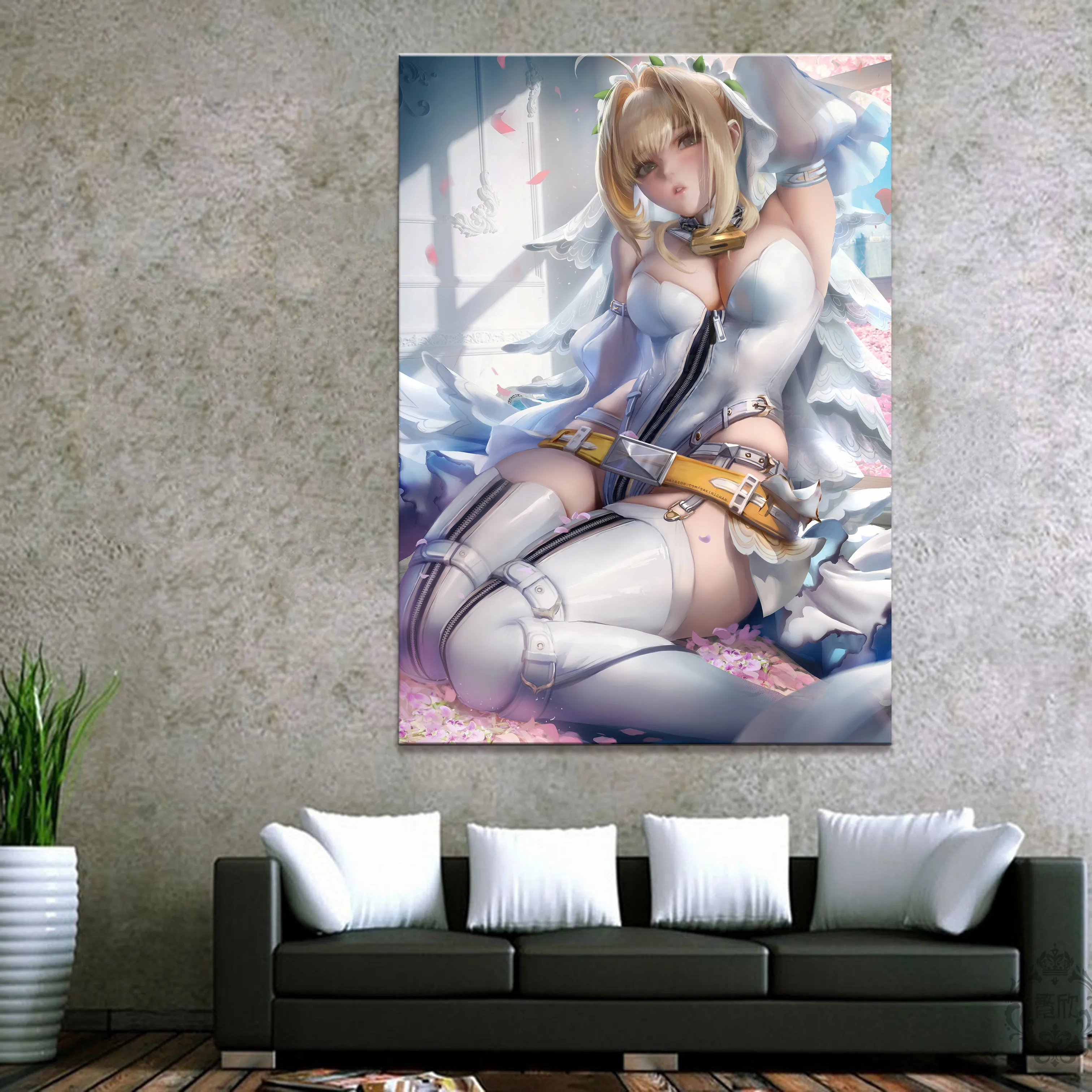Модульная картина для домашнего декора 1 шт. анимационная живопись Fate Saber Постер