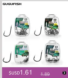 GUGUFISH 20 шт./кор. золото Barded плот рыболовные крючки колючие рыболовные крючки импортный японский кварцевый механизм углерода Сталь