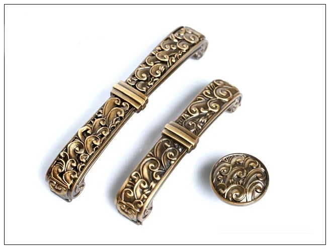 Декоративный античный кухонный шкаф выдвижной ящик ручка в стиле барокко