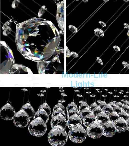 Бесплатная доставка Современные Rain Drop Crystal кристаллический светильник