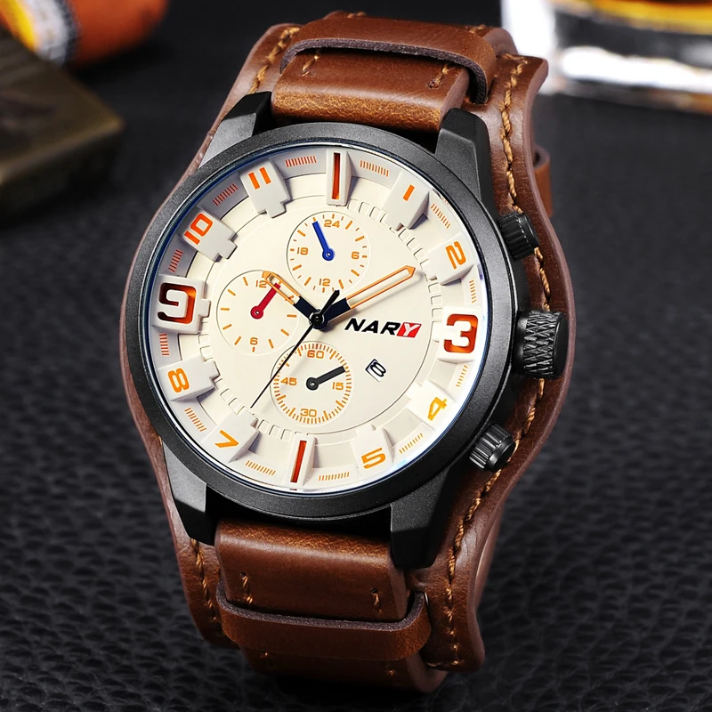 Бренд Nary часы мужские кварцевые модные стимпанк спортивные для мужчин relojes deportivos