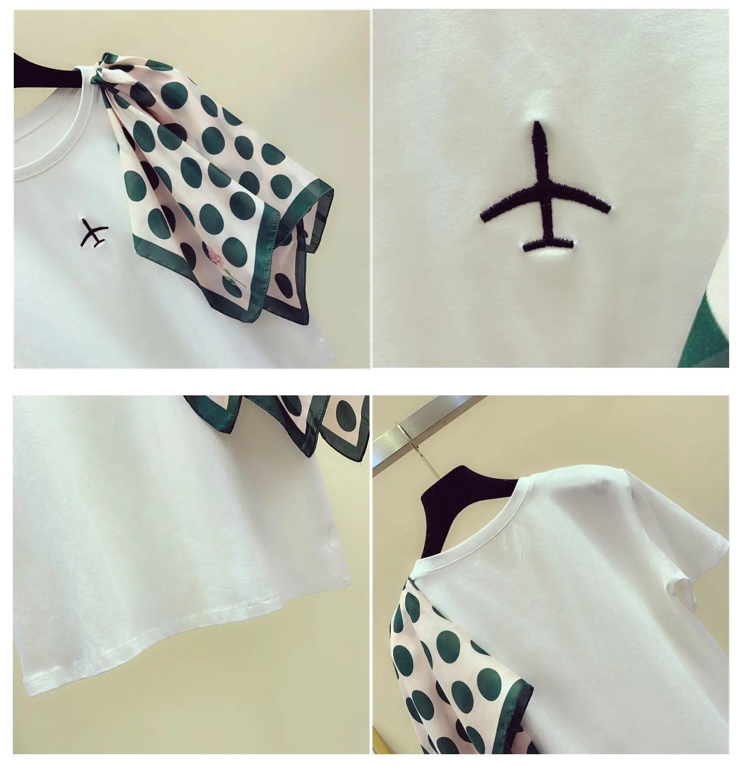 Футболка женская с круглым вырезом повседневная Асимметричная футболка