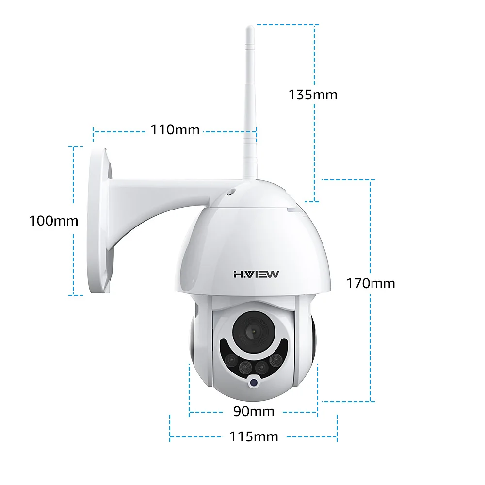 H. VIEW Wifi IP камера 1080p IP камера Wifi камера s 1080p камера видеонаблюдения s 2mp PTZ Мини купольная 2 способ аудио