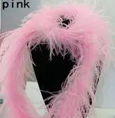 light pink Новое поступление! 2 м/лот костюмы боа из страусиных перьев/отделка для вечерние/костюм/шаль/Ремесло 26 цветов - Цвет: light pink
