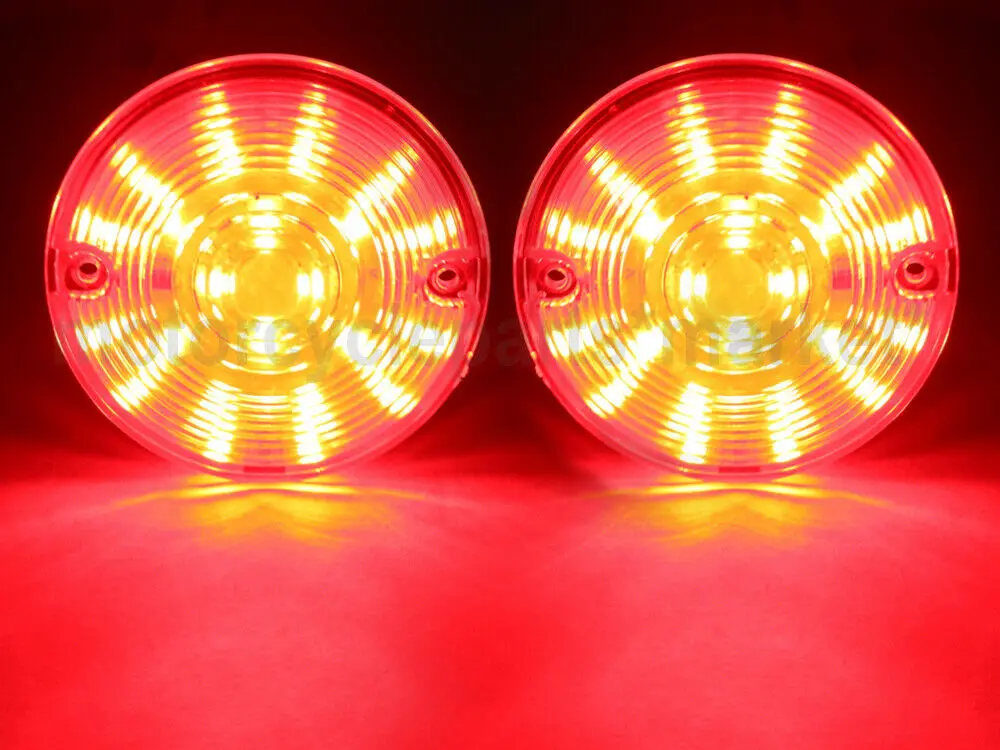2x24 SMD светодиодный 1157 красный передний указатель поворота вставки панель