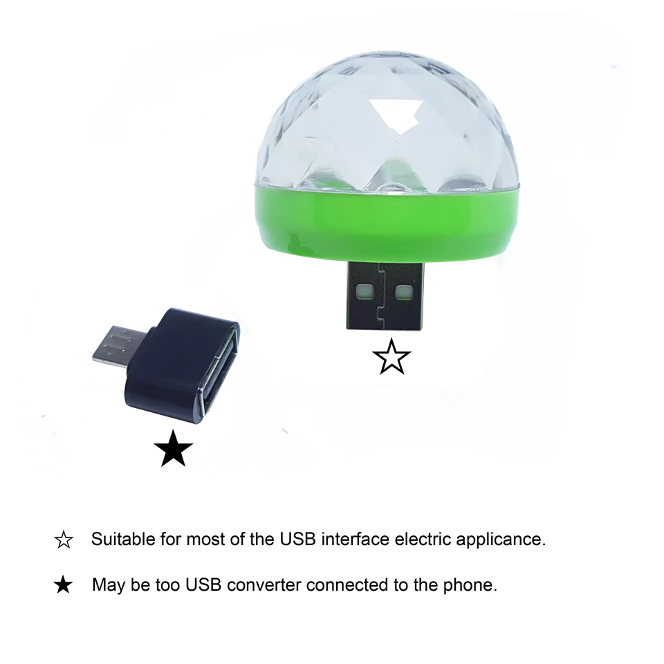 LINYEE мини USB диско светильник 5 В светодиодный сценический 2 режима Micro домашние