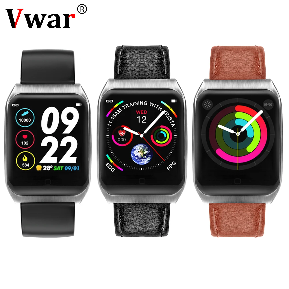 Vwar AF7 ЭКГ PPG Смарт-часы IP68 водонепроницаемый монитор сердечного ритма мужские спортивные Смарт-часы фитнес-трекер часы для Android IOS N58
