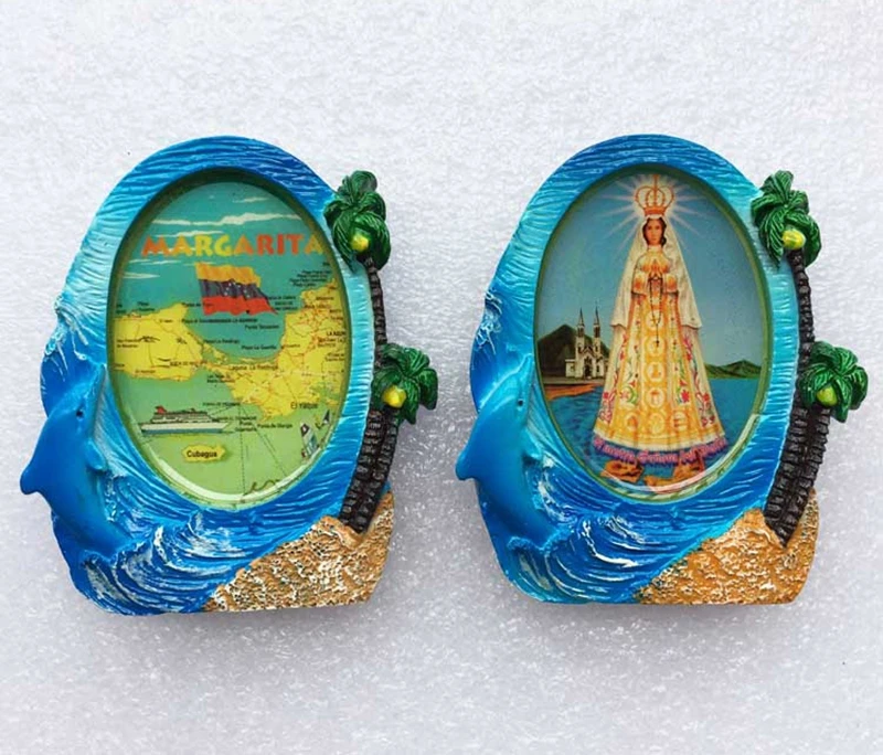 Карта Венесуэла Маргарита карта рама 3D магнит на холодильник сувенир для