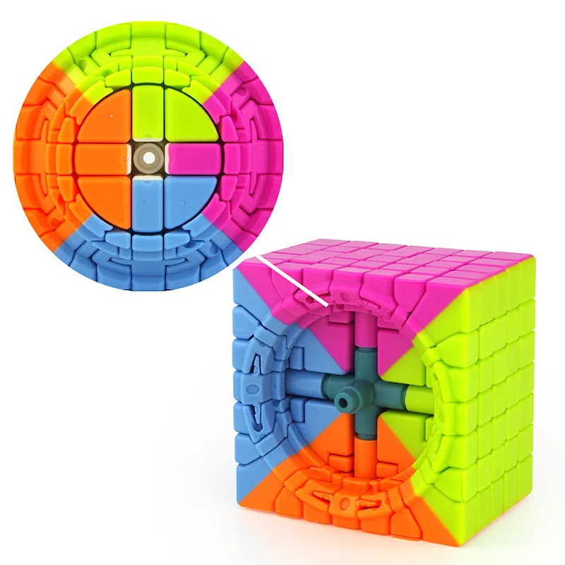 MofangJiaoshi MF7 7x7x7 куб скорость 7 слоев черный стикер Нео головоломка 7x7 Cubo Magico 7*7*7 кубики для обучения игрушки для детей
