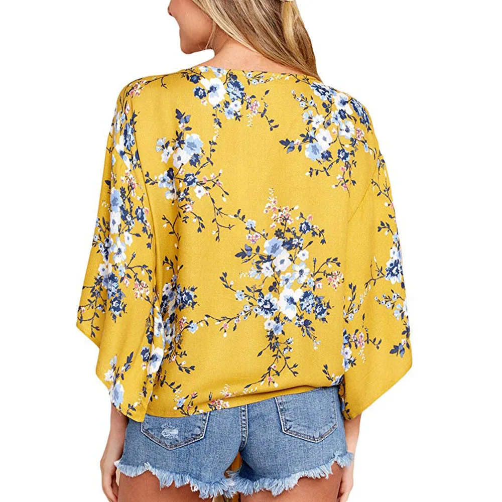 Для женщин галстук в полоску с v образным вырезом Повседневный Топ короткий рукав