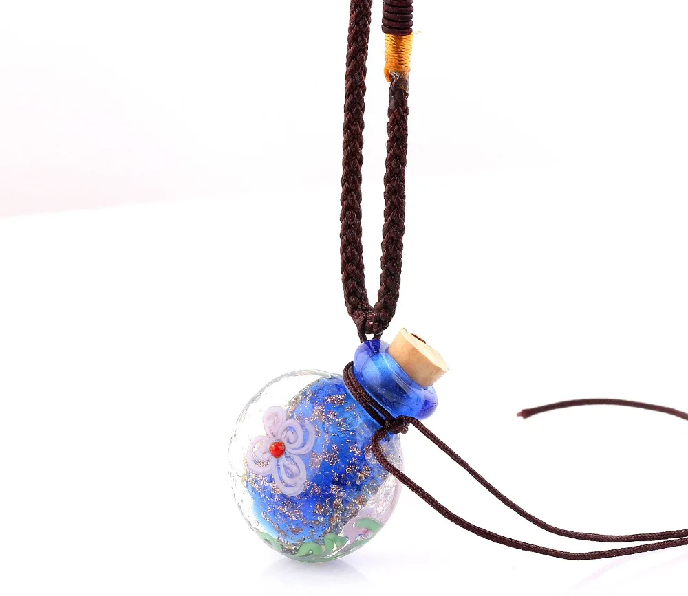 Модное платье с цветочным узором кулон ожерелье Красочный Бусины из стекла