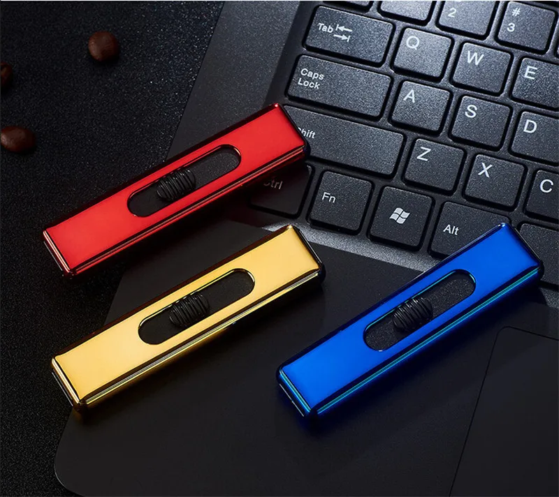 10 pcsTungsten турбо USB Зажигалка для сигарет курения Электронная перезаряжаемая WilndProof