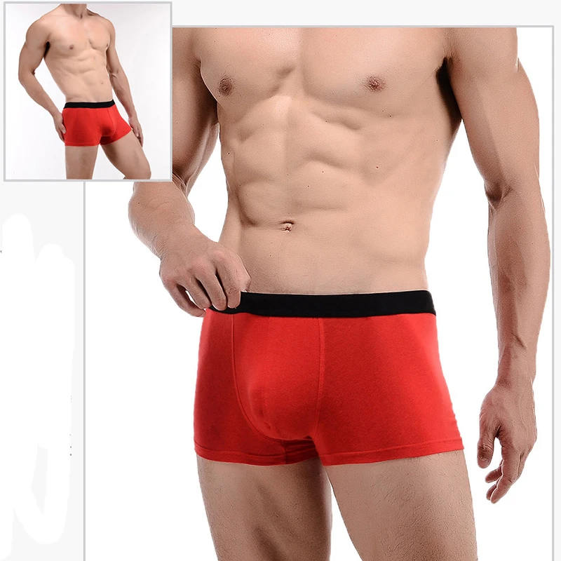 4Pcs  Лот Марка хлопок Мягкий Для мужчин нижнее белье боксеры новый сексуальный