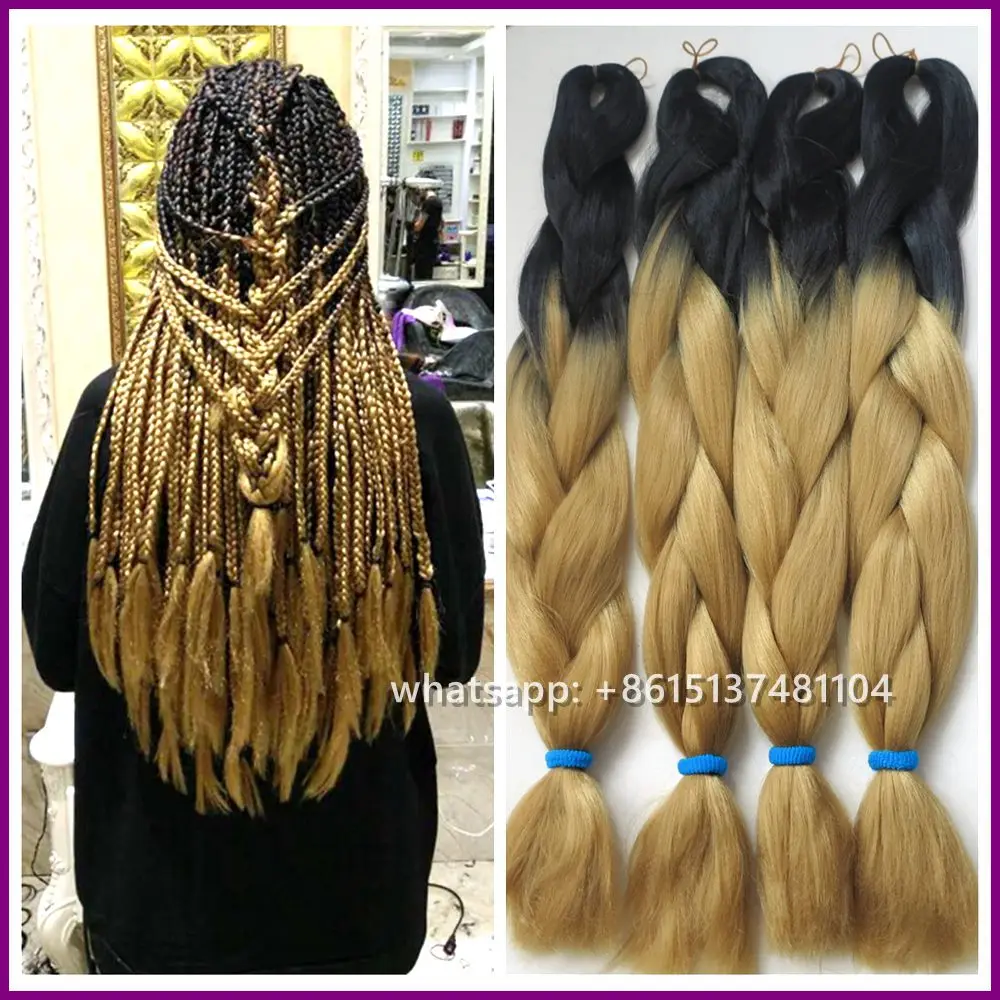 Desire for hair 1 шт. коричневый термостойкий синтетический плетение наращивание волос огромные косички для коробок косички изготовление волос - Цвет: T1B/27