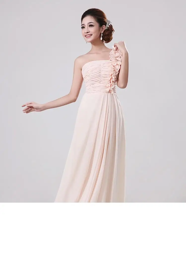 Vestidos de шифон Формальные Сексуальные одно плечо желтый красный Вечерние платья Длинные халаты новое модное сексуальное платье H007