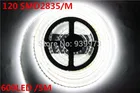 Супер яркая 5 м 2835 SMD 120ledM 600 светодиодов Белая теплая белая гибкая светодиодная лента 12 В не Водонепроницаемая Бесплатная доставка