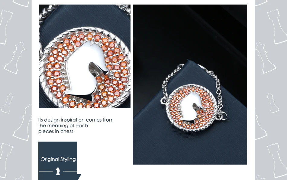 ORSA JEWELS, одноцветное, 925 пробы, серебряное, для женщин, шахматы, тематические кольца, AAA кубический циркон, модная, круглая цепочка, кольцо на палец, ювелирное изделие SR108