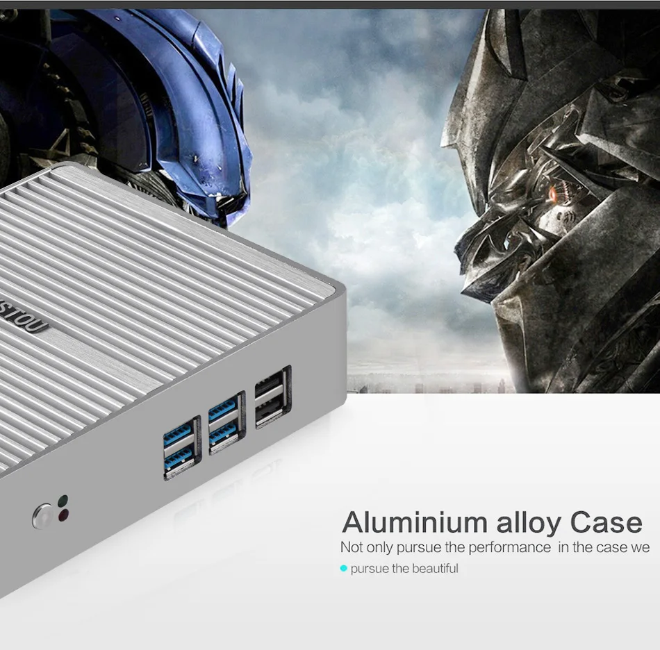 Core i5 7200U i7 5550U HYSTOU Мини ПК Windows 10 HDMI VGA двойной дисплей порт мини HTPC мини компьютер Linux i3 7100U 4K ТВ коробка ПК