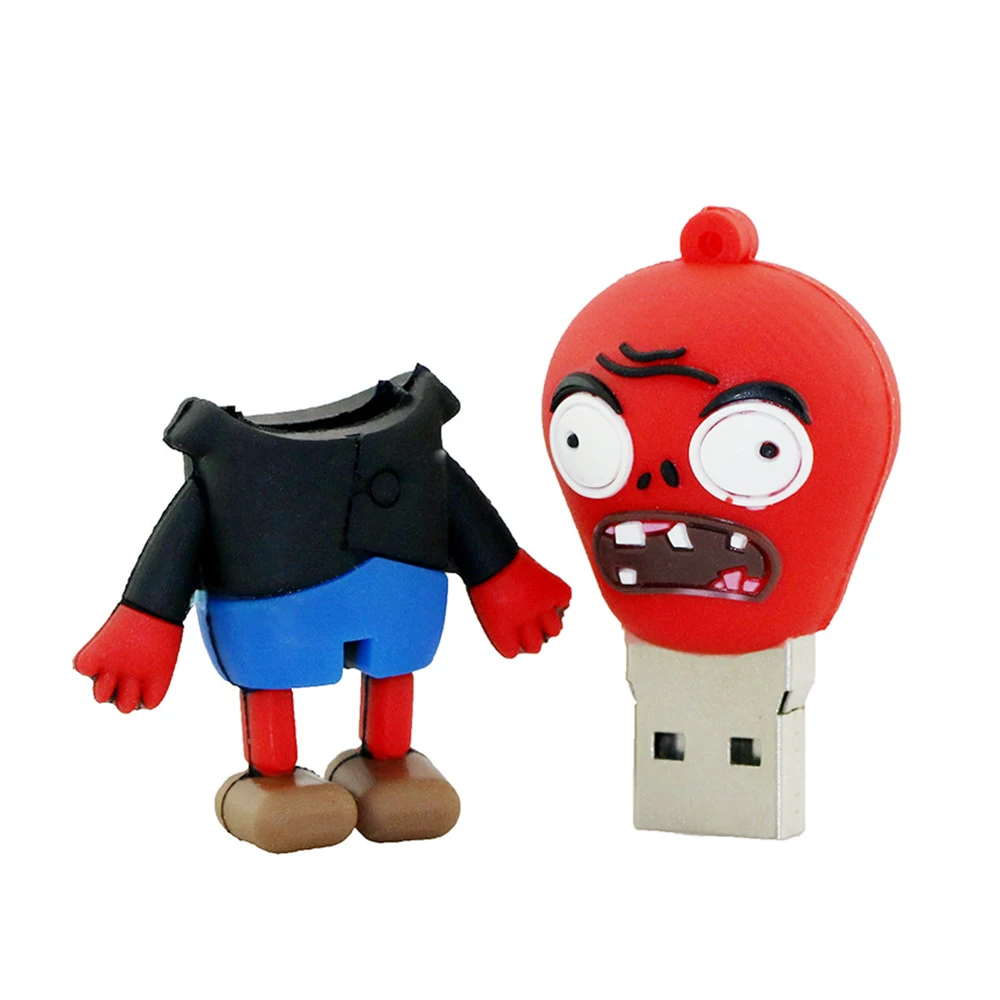 USB флеш-накопитель с забавными мультяшными персонажами мультфильмов Animado Zombies, 8 ГБ, 16 ГБ, 32 ГБ, 64 ГБ, 128 ГБ, накопитель для хранения с подсолнухом