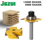 Набор пазовых фрез, 2 шт., 6 шт., набор фрез с 3 крыльями долото для дерева, инструмент для резки шипов с хвостовиком 8 дюймов и 12 дюймов для деревообрабатывающего инструмента