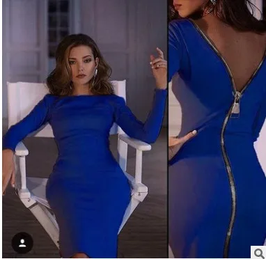 Женское платье с круглым вырезом демисезонное в европейском стиле 2017 | Женская