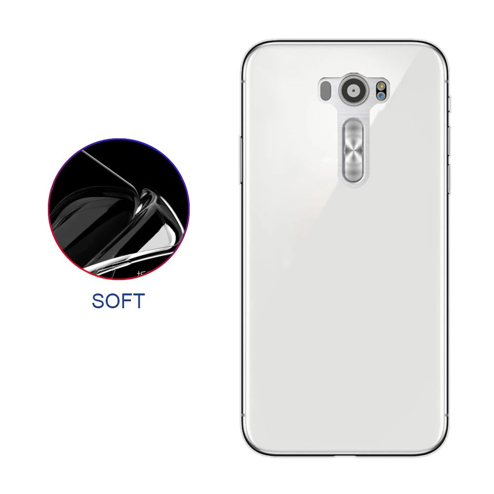 Простой материал ТПУ прозрачный и подходит для ASUS ZENFONE2 LASER ZES00KL с защитой от