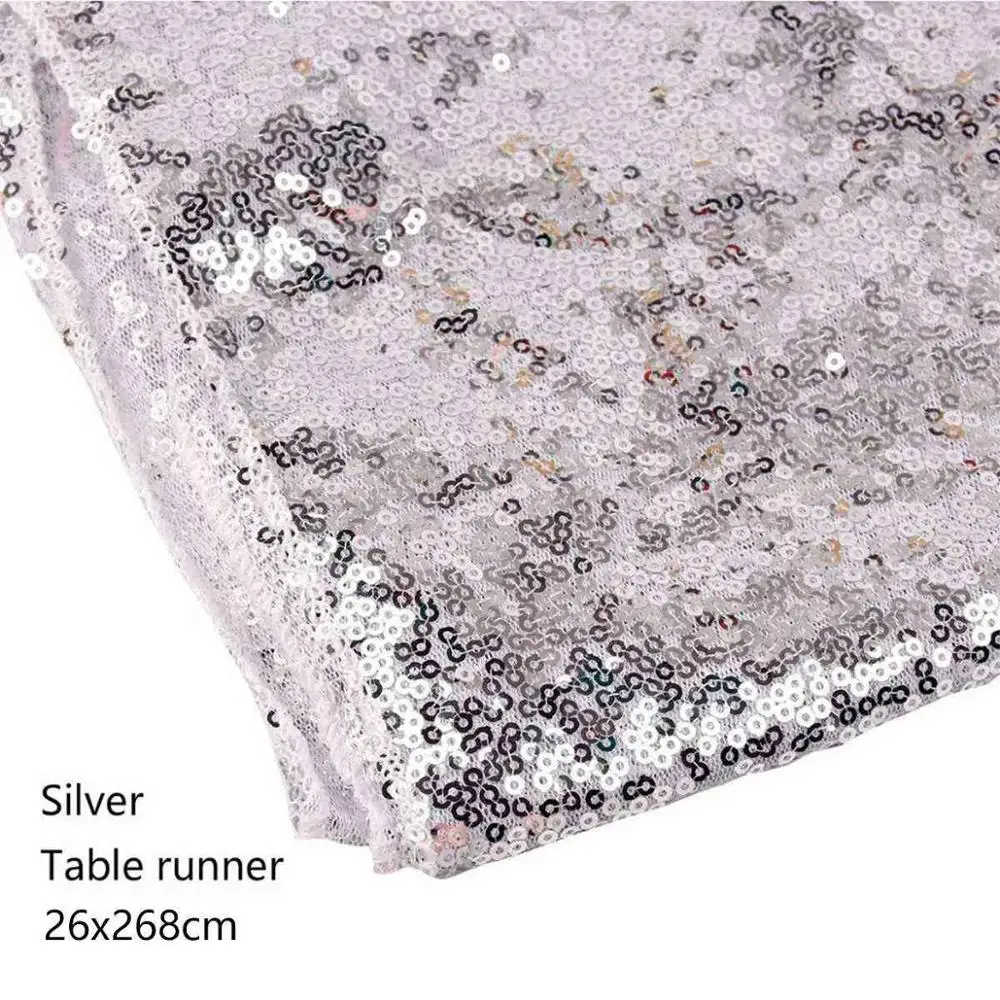 Silver table runner Frigg 100 ярдов тюль свадебные декорации, свадебное украшение 15 см тюль рулон наружная церемония День рождения Рождество вечеринка Декор - Цвет: Silver table runner