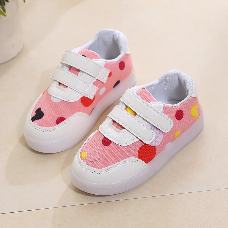 Children Glowing Sneakers Baby Boys Girls Casual Colorful Luminous Shoes Kids Breathable Antiskid Fashion Led Light Board | Детская
