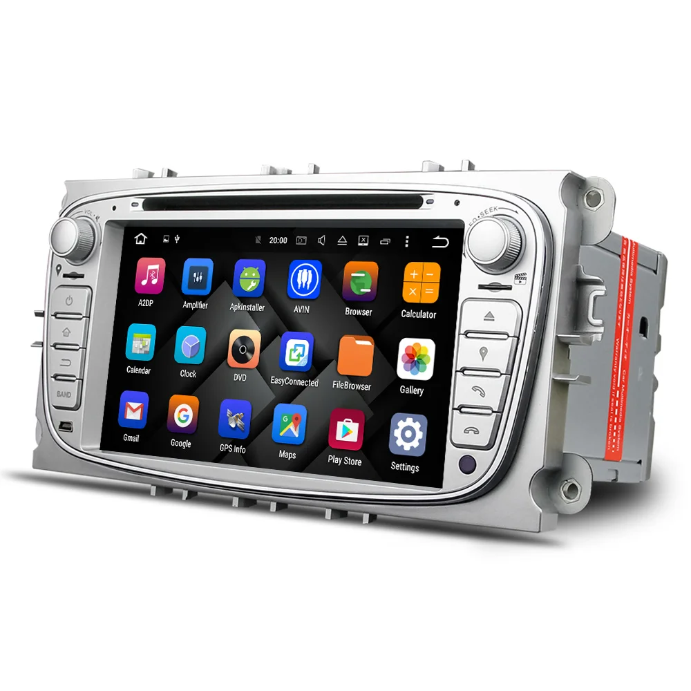 Eunavi четырехъядерный 2G RAM Android 9 2 din автомобильный DVD плеер автомобильное радио GPS Navi