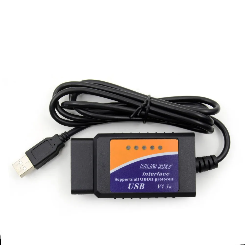 Автомобильный диагностический интерфейсный сканер ELM327 USB V1.5 OBD2 разъем ELM 327 в 1 5