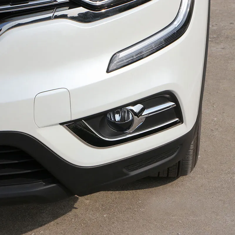 Carmilla 1 пара глянцевый внешний для Renault Koleos ABS хромированный передний противотуманный светильник, Накладка для лампы