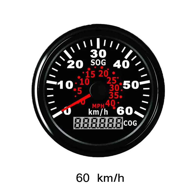 BN 60KMH 85 мм 60KMH gps измеритель скорости одометр IP67 Водонепроницаемый измеритель скорости 120KMH с подсветкой 12 В 24 В подходит для автомобиля грузовика лодки - Цвет: BN 60KMH