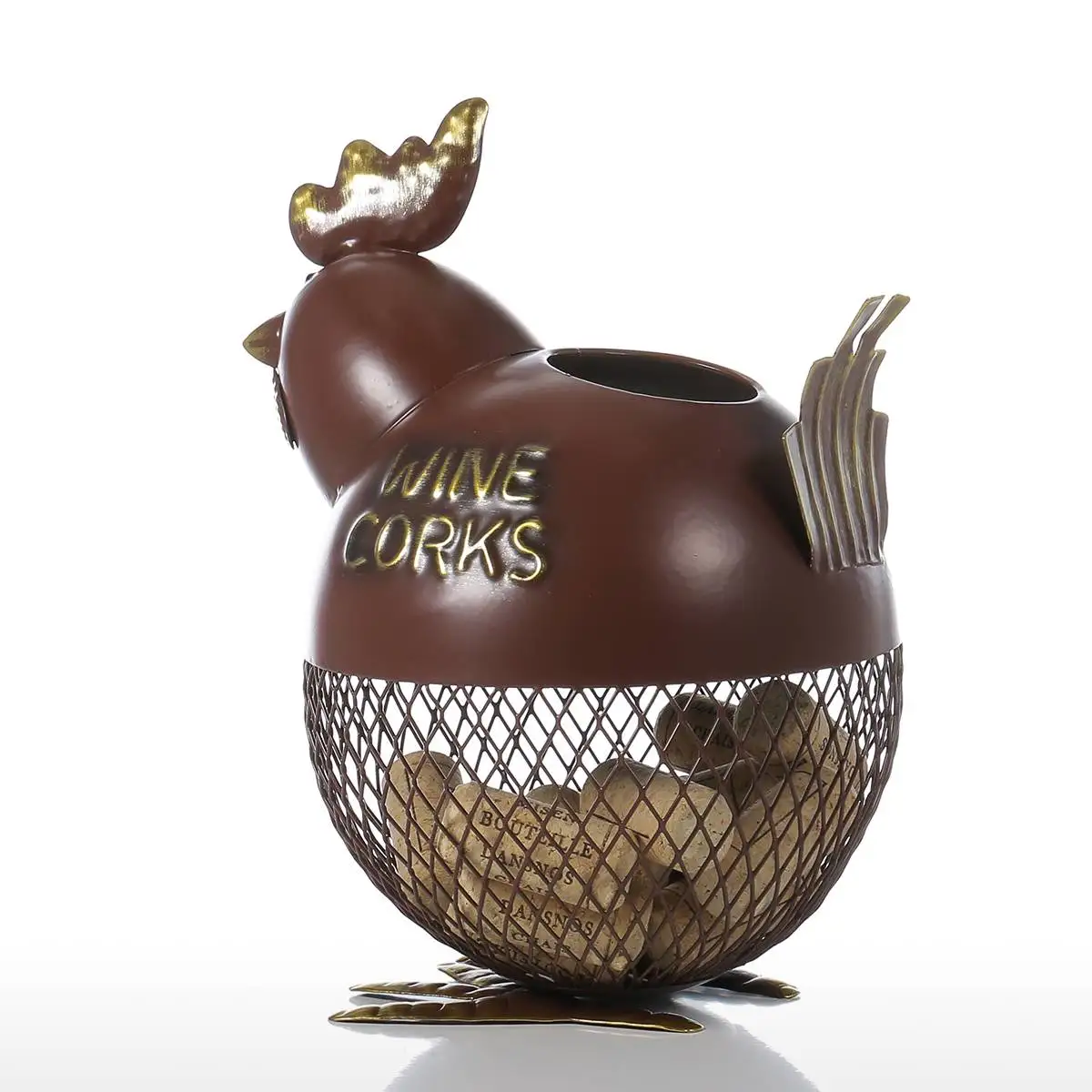 Металлическая скульптура туффи курица вино пробка контейнер животное домашний
