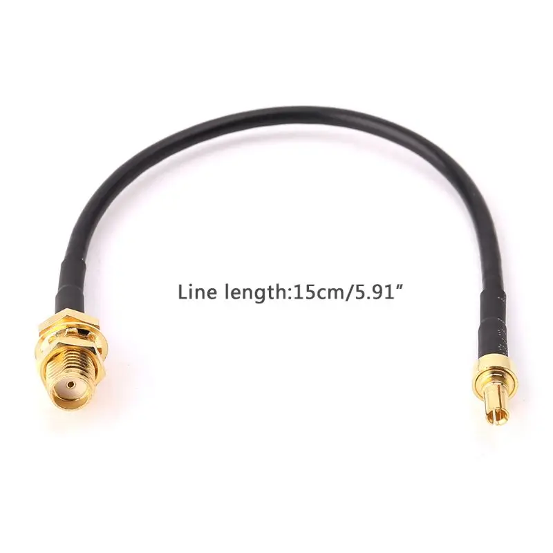 Коаксиальный кабель CRC9 с прямым штекером на гнездо SMA RG174 ОТРЕЗОК кабеля 15 см