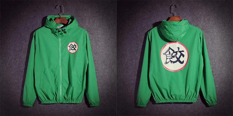 TANG унисекс косплей мужские летние куртки Jaqueta Masculina аниме Dragon Ball тонкая Солнцезащитная ветровка с капюшоном