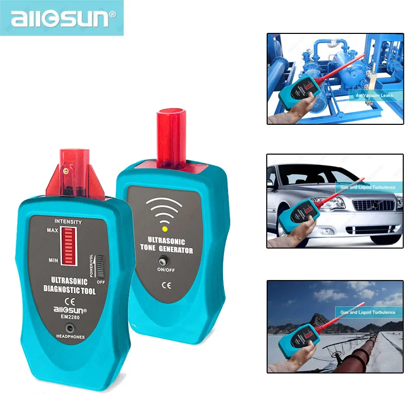 

ALL SUN EM2280 Ultrasonic Diagnostic Tool Multifunction Leak Detector Gas Liquid Leak Detector Machine Fault Diagnostic Tool