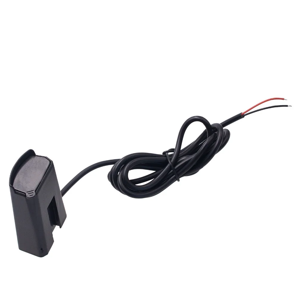 12 V-24 V Водонепроницаемый мотоцикл Зарядное устройство Moto Зеркало заднего вида USB Зарядное устройство Мощность разъем адаптера с 110 см провод Мото Аксессуары