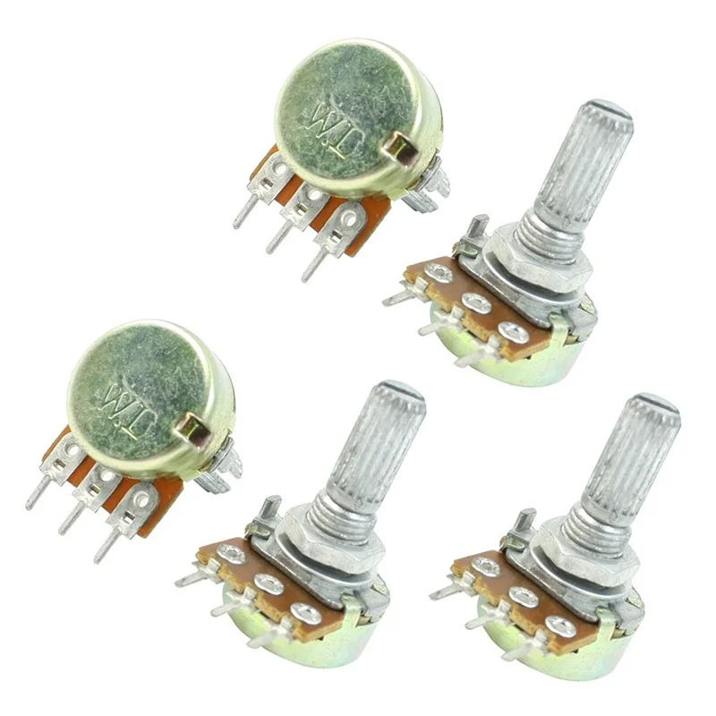 Один линейный тип 3 клеммы вращающийся конический потенциометр 20K Ohm 5