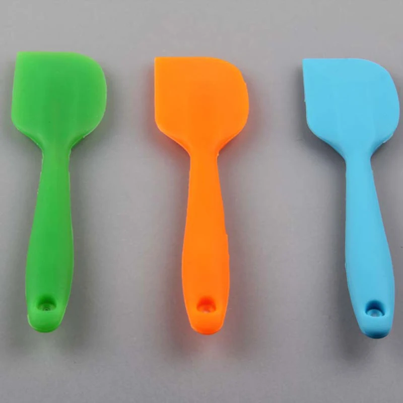 

10pcs/lot 18.5cm Small Silicone Spatula Mixing Cake Cream Scraper High Temperature Resistant DIY Baking Tools