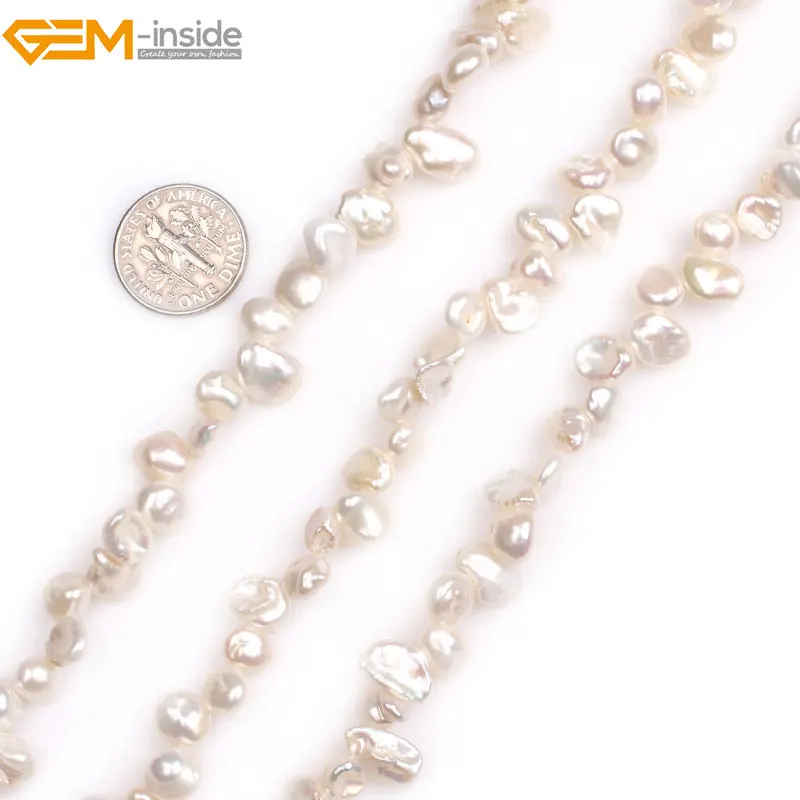 

Natural Top Drilled Freeform Potato Freshwater Cultured Luster Pearls Beads for Jewelry Making 15'' DIY Jewellery